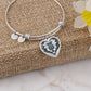 Scottish Graham of Montrose Modern Clan Tartan Bangle - Thistle Heart Shape