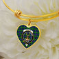 Tartan Necklace Gordon Modern Clan Scotland Tartan Plaid Charm Bracelet Bangle Heart Jewelry Gift For Women