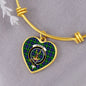 Tartan Necklace Gordon Modern Clan Scotland Tartan Plaid Charm Bracelet Bangle Heart Jewelry Gift For Women