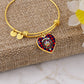Scottish MacLachlan Modern Clan Tartan Bangle - Crest Heart Bangle