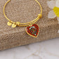 Scottish Maxwell Modern Clan Tartan Bangle - Crest Heart Bangle