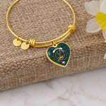 Tartan Necklace Gordon Modern Clan Scotland Tartan Plaid Charm Bracelet Bangle Heart Jewelry Gift For Women