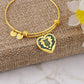 Scottish Graham of Montrose Modern Clan Tartan Bangle - Thistle Heart Shape