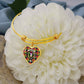 Scottish Buchanan Modern Clan Tartan Bangle - Crest Heart Bangle