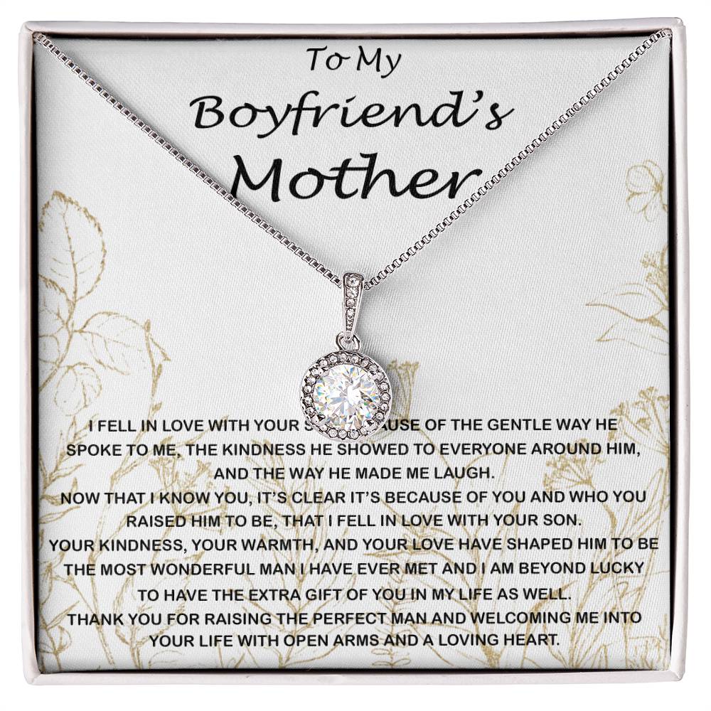 Mom Necklace, Mother-In-Law Necklace, To My Boyfriend's Mom Gift Necklace, Gift For Boyfriend's Mom Birthday Necklace Mother's Day Eternal Hope Necklace