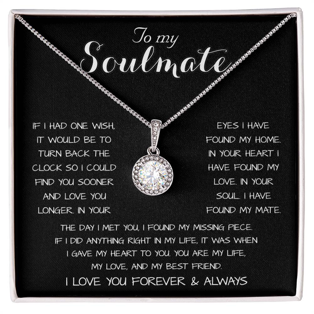To My Soulmate - You Are My Life, My Love, And My Best Friend Mother's Day Necklace Mother's Day Eternal Hope Necklace