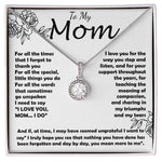 Mom Necklace -To My Mom - I Need To Say I Love You, Mom... I Do - Mother's Day Gift Mother's Day Eternal Hope Necklace