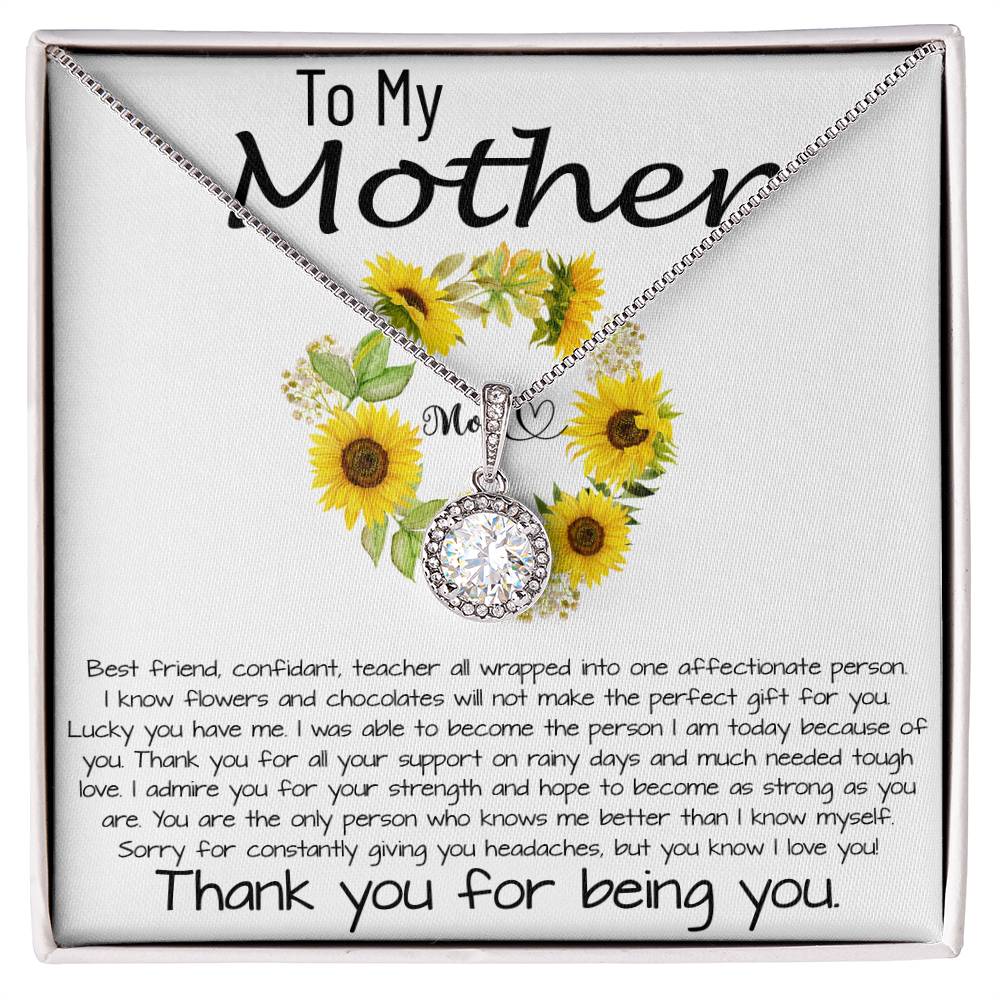 Mom Necklace, To My Mother Necklace Gift For Mom, Mother's Day Necklace From Daughter Son Mother's Day Eternal Hope Necklace