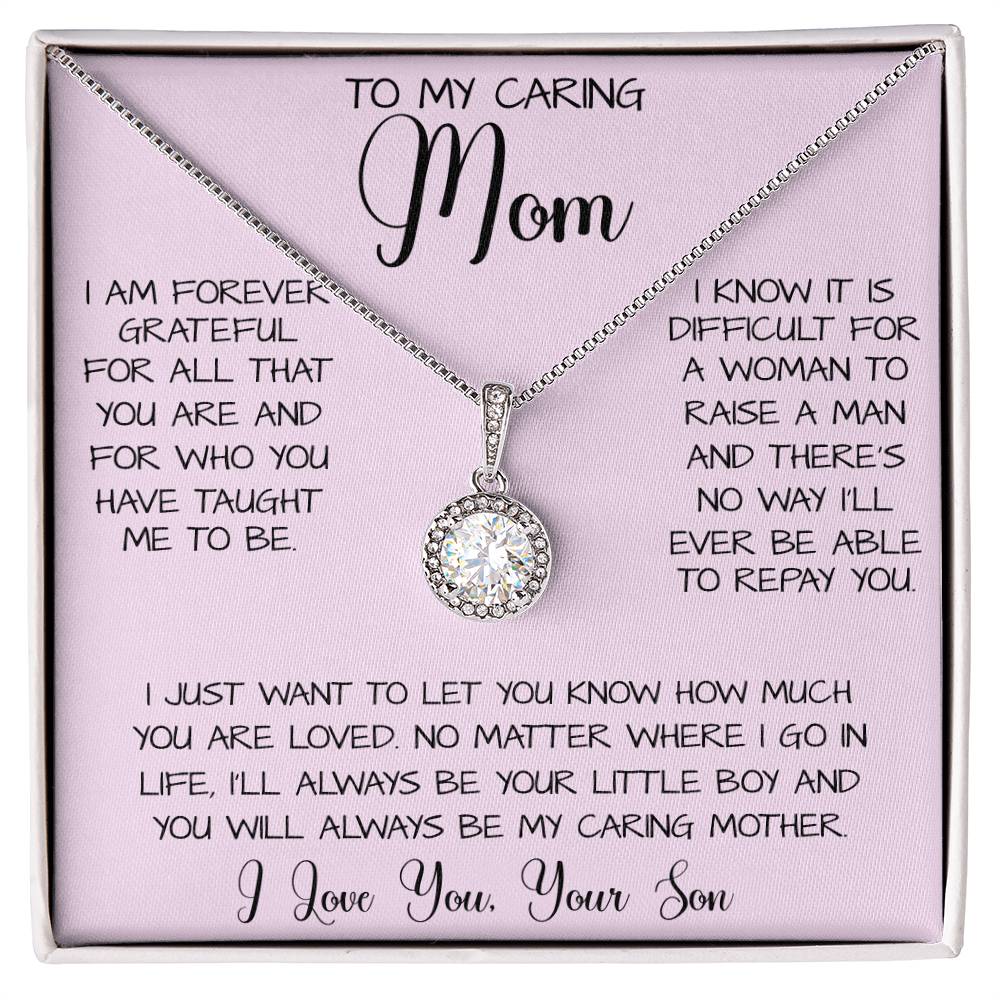 Gift For Caring Mom From Son, To My Mom Necklace Gift For Mother's Day Mother's Day Eternal Hope Necklace