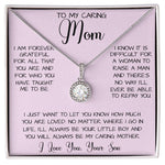 Gift For Caring Mom From Son, To My Mom Necklace Gift For Mother's Day Mother's Day Eternal Hope Necklace