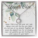 Boyfriend’s Mom Necklace, Gift For Boyfriend’s Mom, To My Boyfriends Mom Necklace Mother's Day Eternal Hope Necklace
