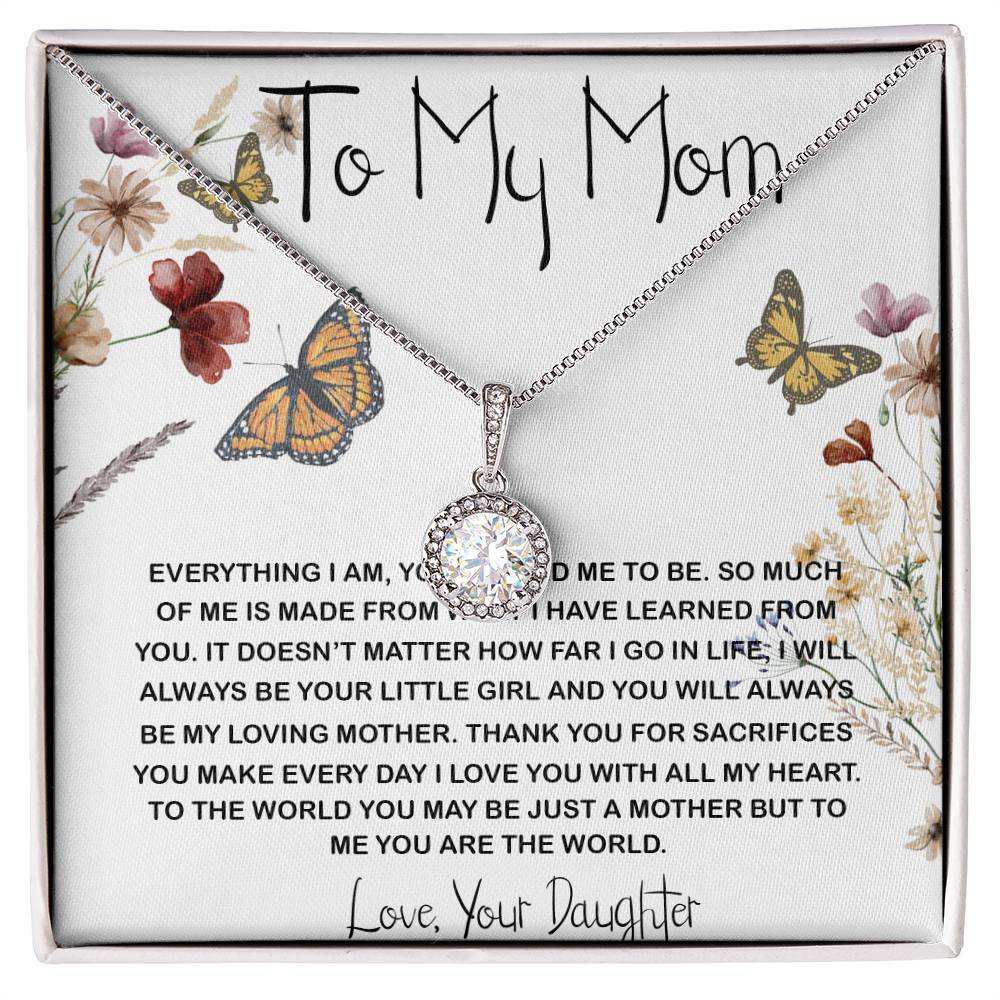 Mom Necklace Gift, You Are The World Necklace, Mother's Day Gift, Mother Daughter Neckalce Mother's Day Eternal Hope Necklace