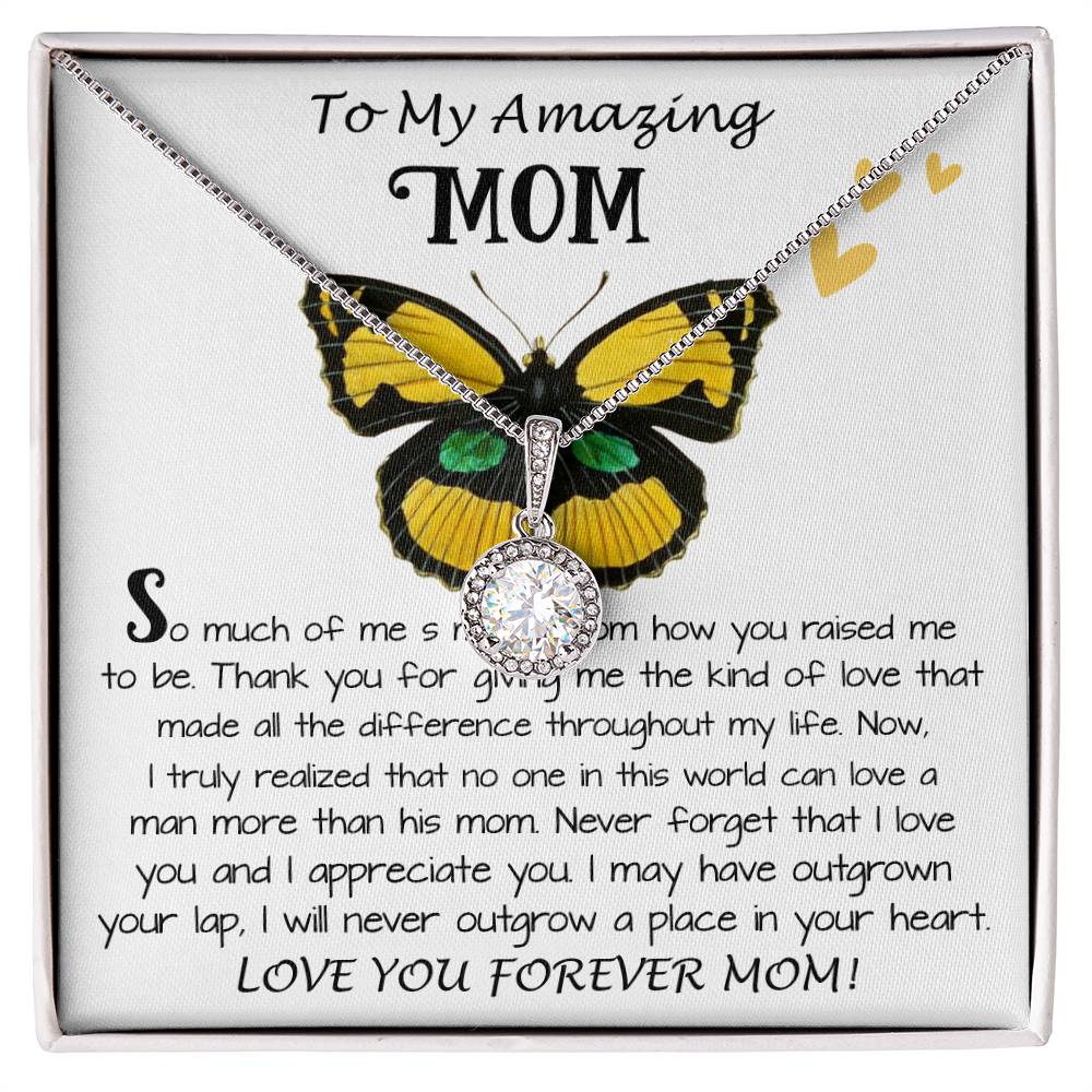 Mom Necklace Gift - To My Amazing Mom - From Son - Beautiful Gift Set Mom Necklace Mother's Day Eternal Hope Necklace