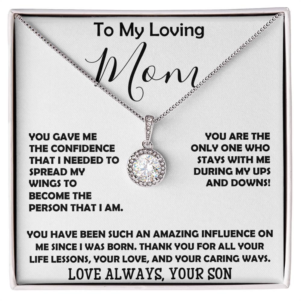 To My Loving Mom - Love Always Your Son Necklace Mother's Day Eternal Hope Necklace