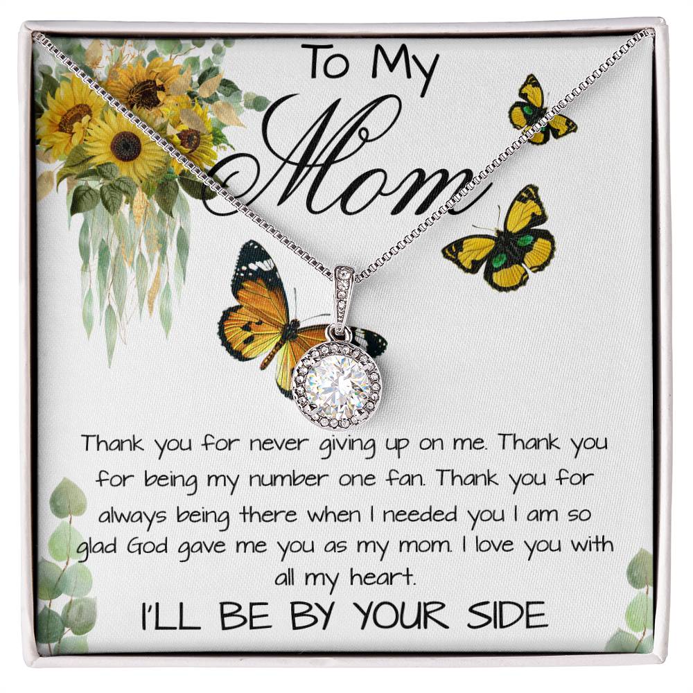 Mom Necklace, To My Mom Gift Necklace, Mother's Day Cute Gift For Mom, Mother Daughter Necklace Mother's Day Eternal Hope Necklace