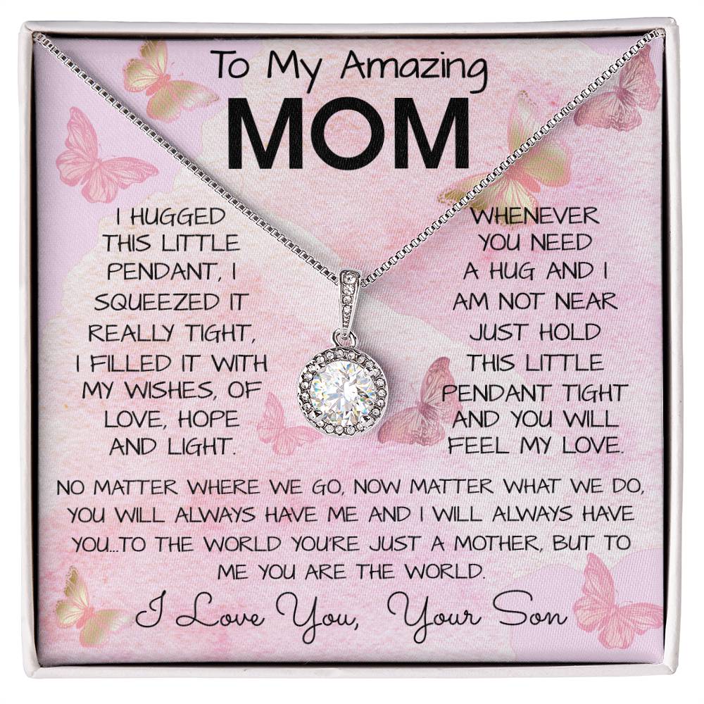 To My Mom Necklace From Son Gift Ideas For Mother's Day Necklace Mother's Day Eternal Hope Necklace