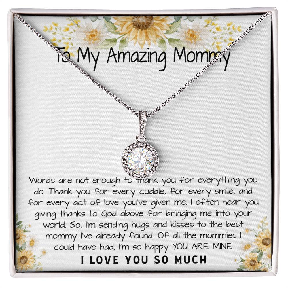Mommy Necklace, To My Amazing Mommy Gift Necklace, 1st Mother’s Day Present For New Mom From New Born Baby, Sentimental Gift From Baby To Mom, New Mommy Gift Mother's Day Eternal Hope Necklace