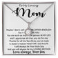 To My Loving Mom - Important Person In My Life Mother's Day Gift From Son Necklace Mother's Day Eternal Hope Necklace