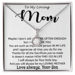 To My Loving Mom - Important Person In My Life Mother's Day Gift From Son Necklace Mother's Day Eternal Hope Necklace
