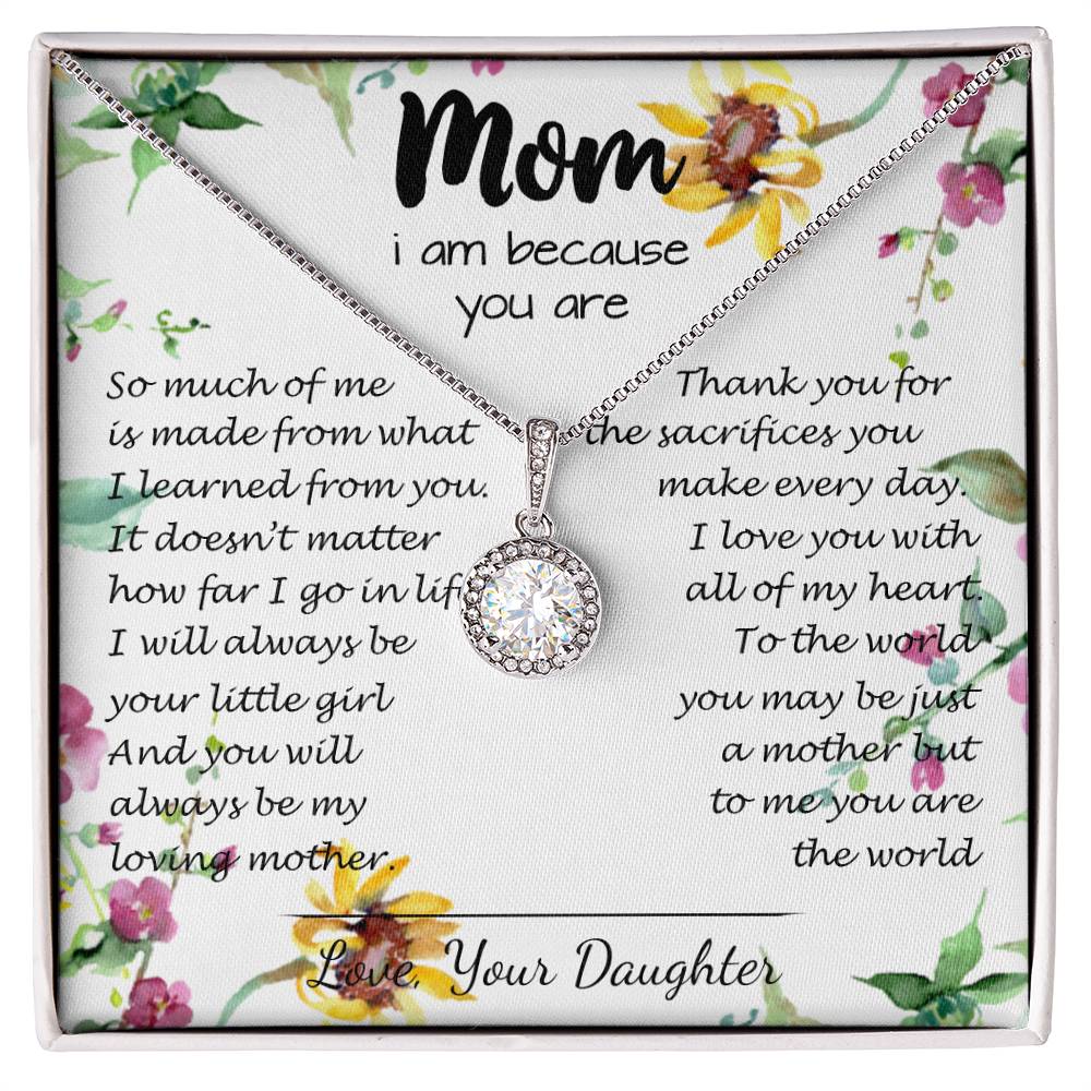 To My Mom Neckalce - Thank You For Sacrifices You Make Every Day Mother's Day Gift Mother's Day Eternal Hope Necklace