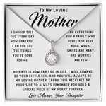 To My Loving Mother Necklace Where Are Smiles Are Many And Worries Are Few Gift For Her Mother's Day Necklace Mother's Day Eternal Hope Necklace