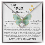 Mom Necklace Gift - Daughter Gift To Best Mom, You Gave Me The Wings To Fly Mom Necklace Mother's Day Eternal Hope Necklace