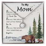 Mom Necklace, To My Mom I Love You To The Moon and Back Necklace, Gift For Mom Birthday Necklace Mother's Day Eternal Hope Necklace