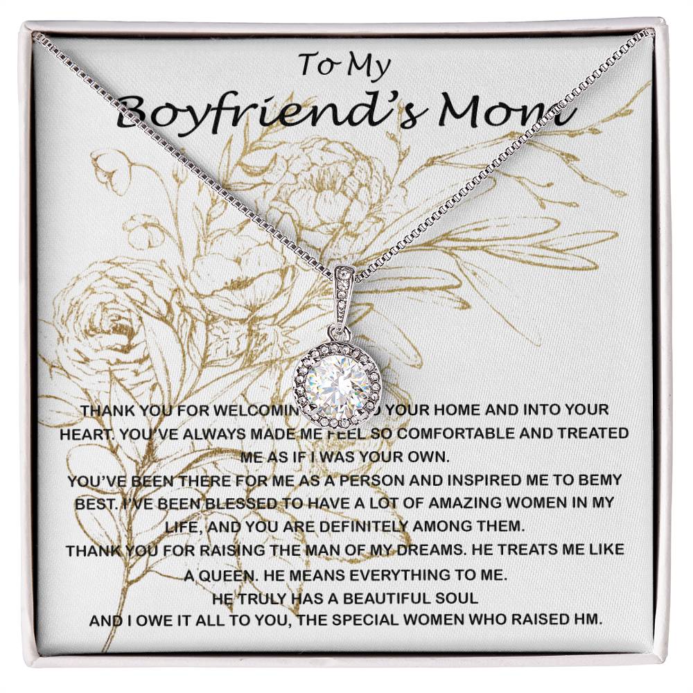 Mom Necklace, Mother-In-Law Necklace, To My Boyfriend's Mom Necklace, Gift For Boyfriend's Mom Mother's Day Necklace Mother's Day Eternal Hope Necklace