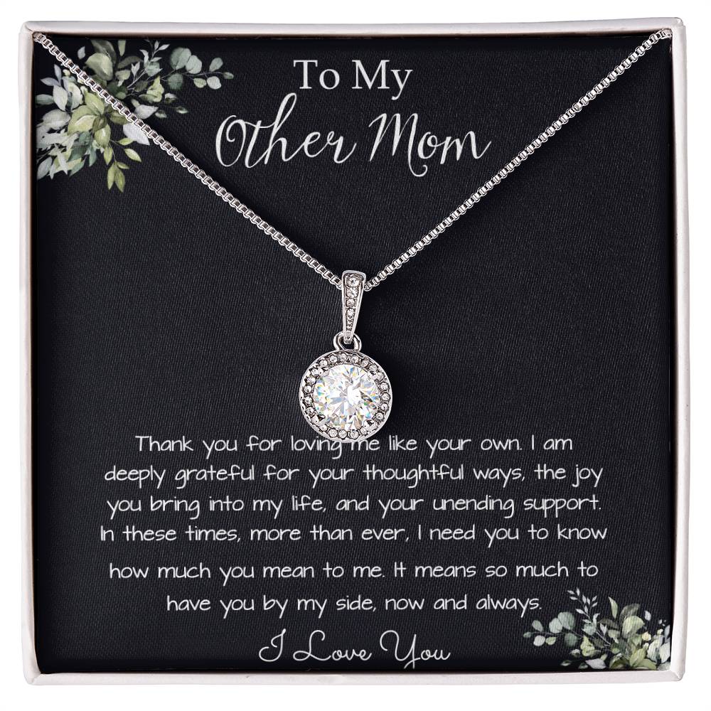 Bonus Mom Necklace, Gift To My Other Mother Necklace, Gift For Bonus Mom Second Mom Mother's Day Eternal Hope Necklace