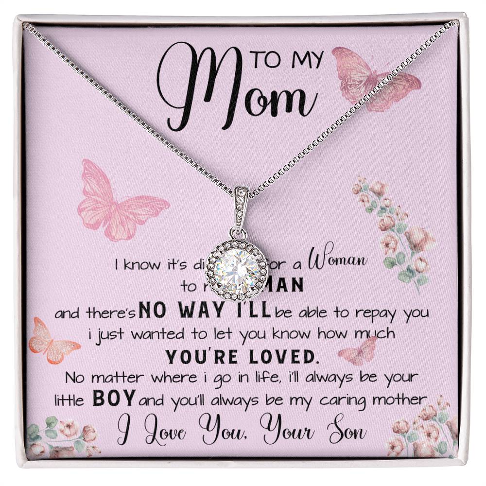 To My Mom Necklace Gift From Son Mother's Day Necklace Mother's Day Eternal Hope Necklace