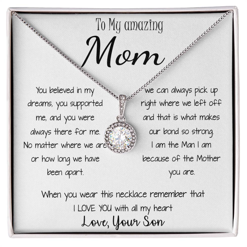 Mom Necklace - Gift for Mom from Son Mother's Day Eternal Hope Necklace