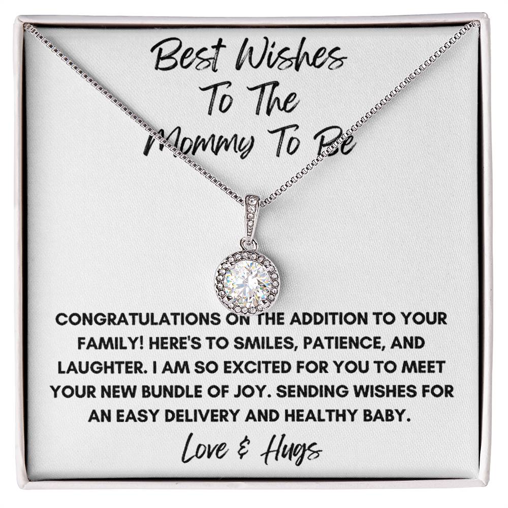 Best Wishes To The Mommy To Be - Love & Hugs Mother's Day Eternal Hope Necklace