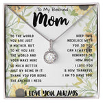 To My Mom - You Are The World Mother's Day Necklace Mother's Day Eternal Hope Necklace