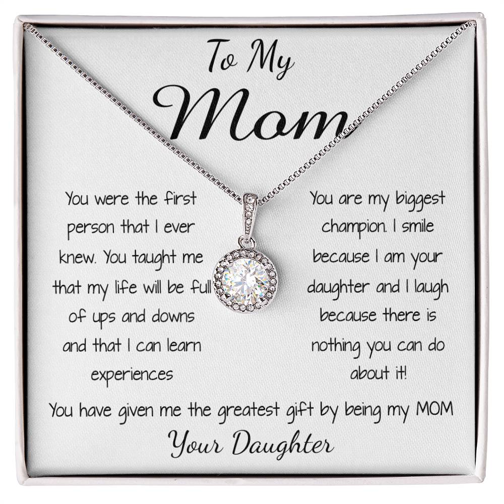 Mom Necklace - To Mom Necklace, Gorgeous Necklace for Mom from Daughter Mother's Day Eternal Hope Necklace
