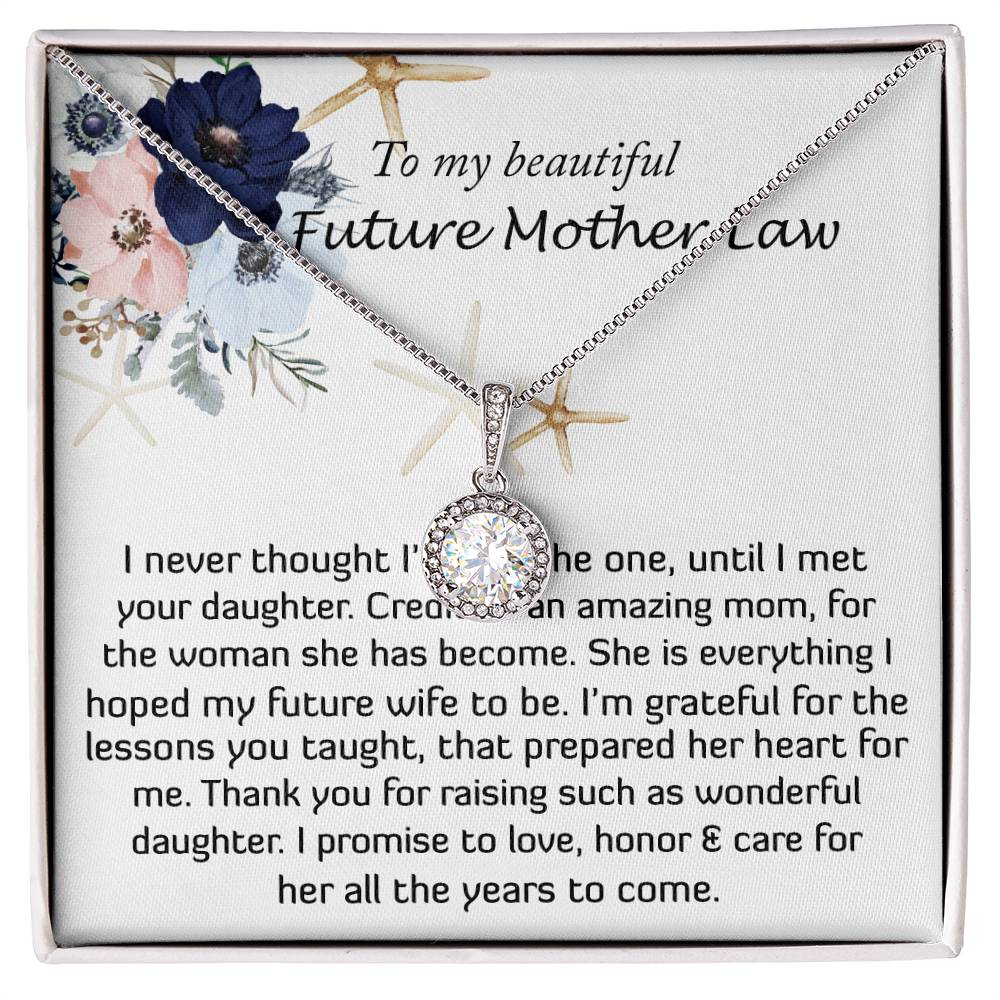 Mother-In-Law Necklace, Necklace Gift For Future Mother-In-Law From Future Son-In-Law, To My Future Mother-In-Law Mother's Day Eternal Hope Necklace