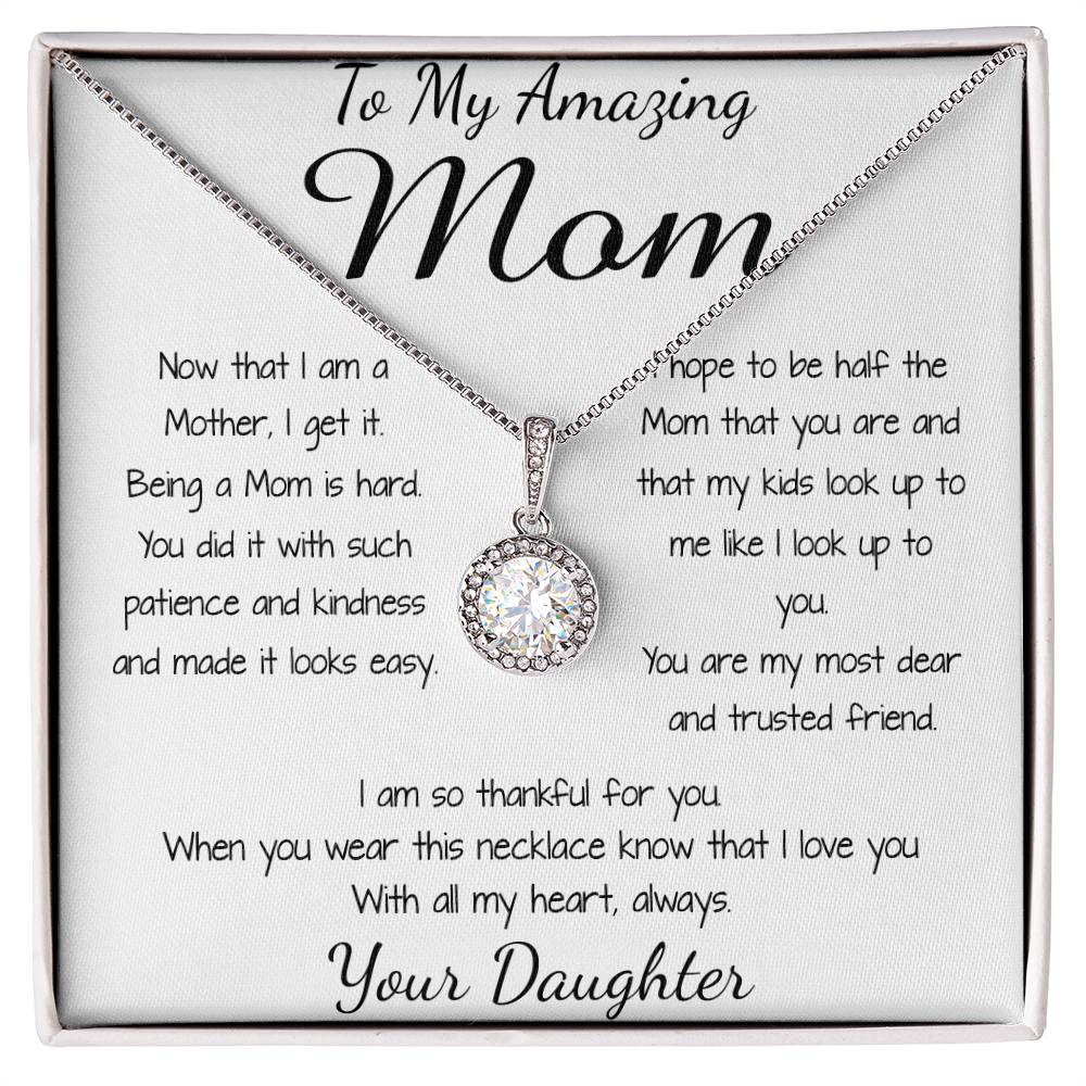 Mom Necklace - To My Amazing Mom Gorgeous Necklace for Mom from Daughter Mother's Day Gift Mother's Day Eternal Hope Necklace