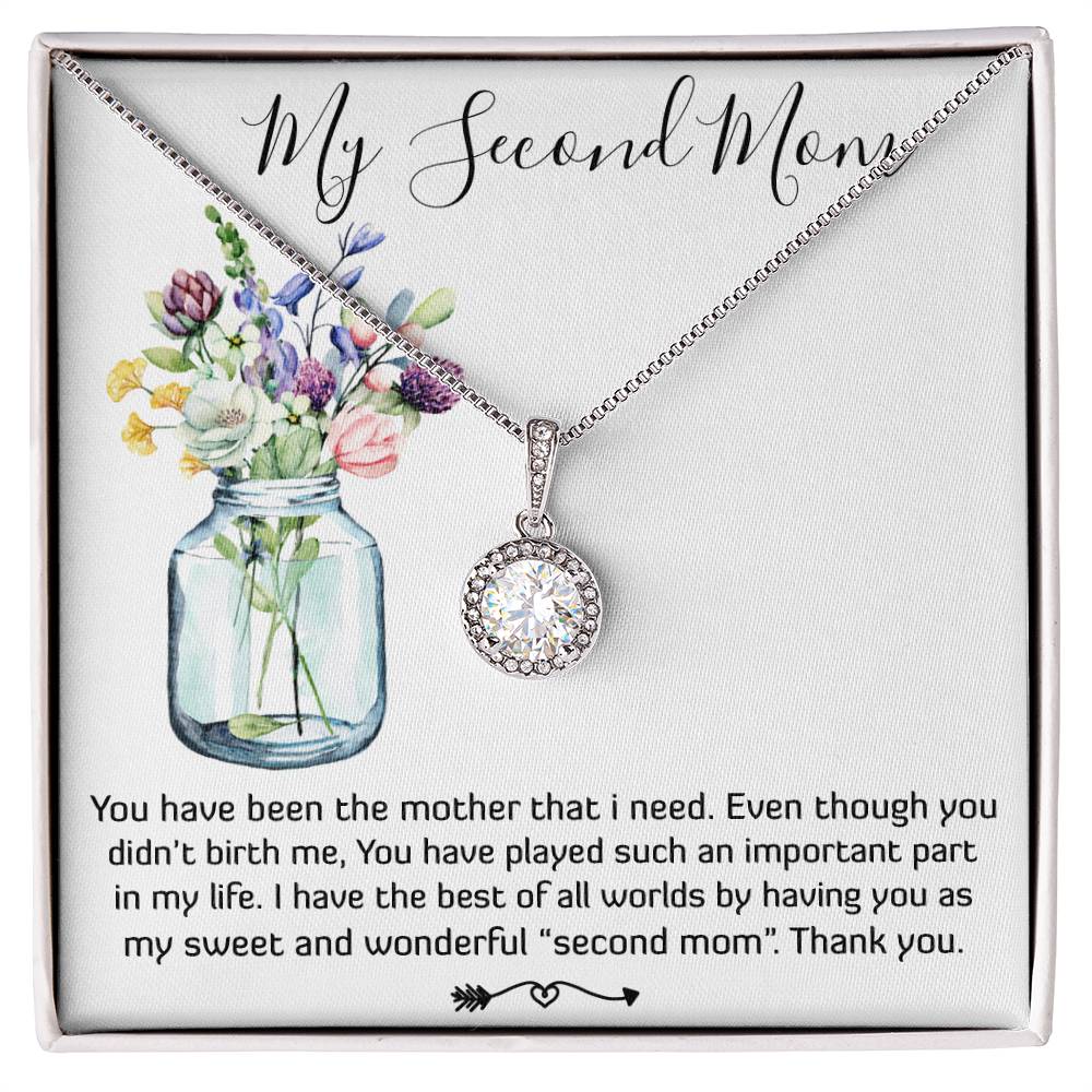 Mom Necklace, Bonus Mom Necklace Gift For Stepmom Necklace Mother's Day Eternal Hope Necklace