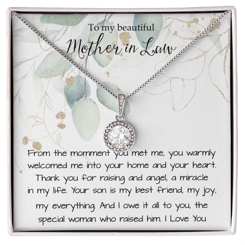 Mother-In-Law Necklace, Best Mother In Law Birthday Necklace, To My Mother In Law Necklace Mother's Day Eternal Hope Necklace