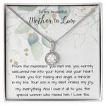 Mother-In-Law Necklace, Best Mother In Law Birthday Necklace, To My Mother In Law Necklace Mother's Day Eternal Hope Necklace