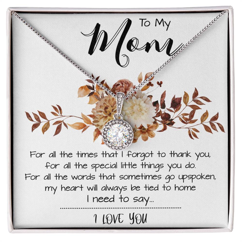 Mom Necklace, Mom Gift From Daughter, Mother Day Necklace Meaningful For Mom Christmas Gift For Mom Necklace Mother's Day Eternal Hope Necklace