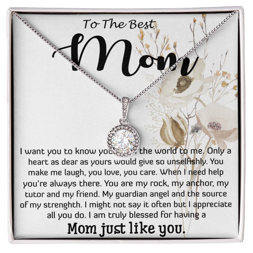 Mom Necklace, Best Mother's Day Gift - To My Mom Best Necklace Mother's Day Eternal Hope Necklace