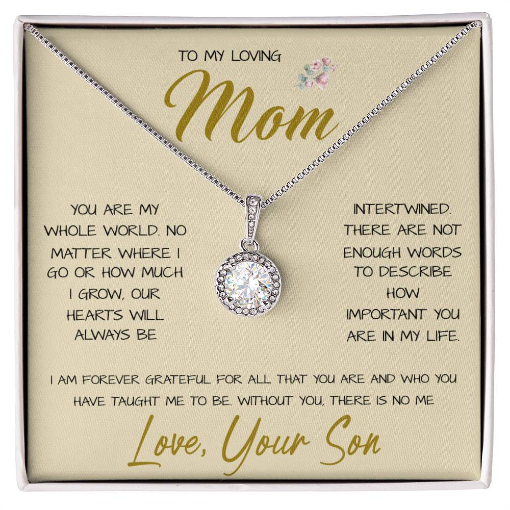 To My Loving Mom Necklace You Are Important To Me Gift For Her Mother's Day Mother's Day Necklace Mother's Day Eternal Hope Necklace