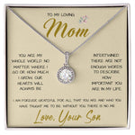 To My Loving Mom Necklace You Are Important To Me Gift For Her Mother's Day Mother's Day Necklace Mother's Day Eternal Hope Necklace