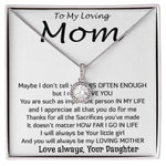 To My Loving Mom - Important Person In My Life Mother's Day Gift From Daughter Necklace Mother's Day Eternal Hope Necklace