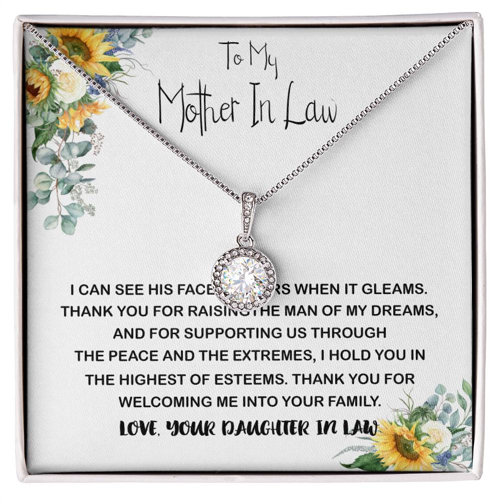 Mother-In-Law Necklace, Mother In Law Necklace Gift - Man Of My Dream Necklace From Your Daughter In Law Mother's Day Eternal Hope Necklace
