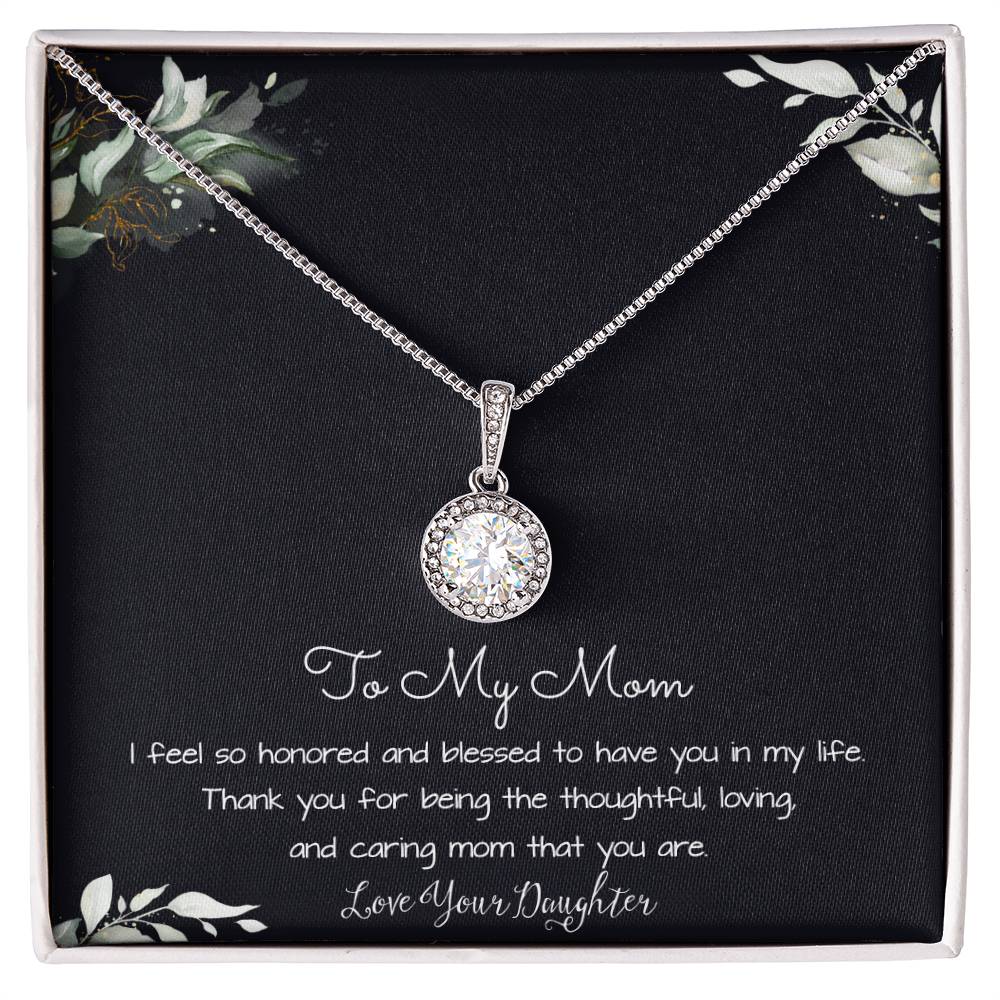 To My Mom Necklace -Mother's Day Gift For Mom From Son, Thank You Mom Mother's Day Eternal Hope Necklace