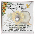 Stepmom Necklace, To My Badass Bonus Mom Gift Neckalce, Gift For Stepmom, Stepmother, Second Mom Necklace Mother's Day Eternal Hope Necklace