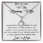 Daughter Necklace - Best Wishes To The Mommy To Be - Love & Hugs Mother's Day Eternal Hope Necklace