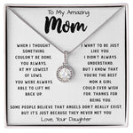 To My Amazing Mom Necklace From Son Little Boy You Taught Me Right Mom Birthday Gift For Her Mother's Day Necklace Mother's Day Eternal Hope Necklace