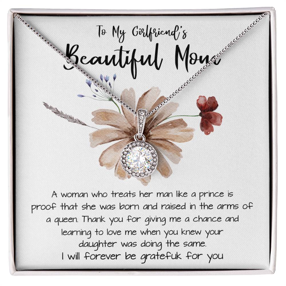 Mom Necklace Gift, To My Girlfriend's Mom Necklace, Gift For Girlfriend's Mom, Mother Of The Bride Mother's Day Eternal Hope Necklace